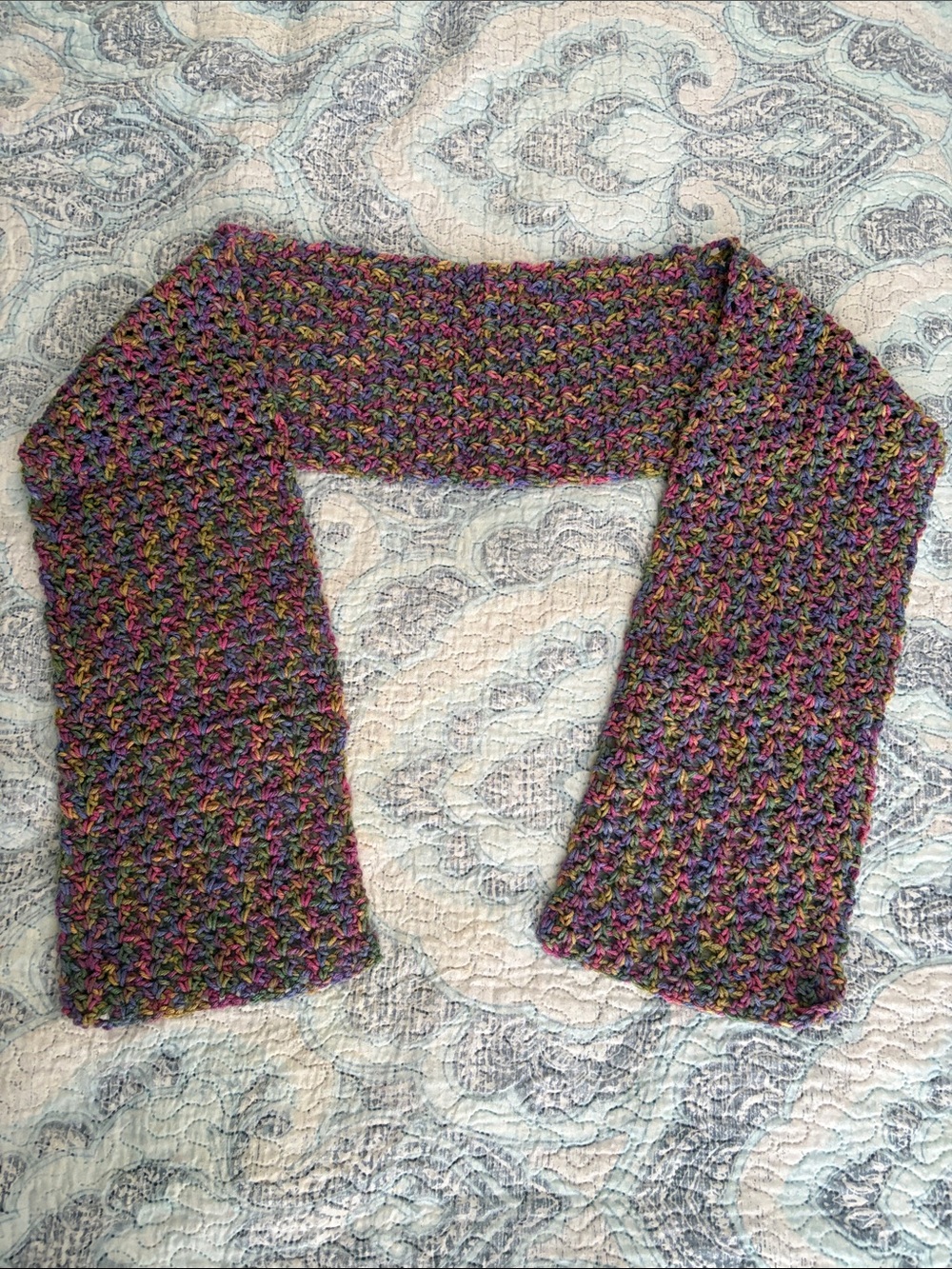 Handmade Multicolor Crochet Scarf